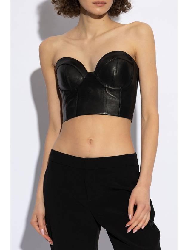 Balmain Leather Top, Women's, Black - BALMAIN - BALAAN 3