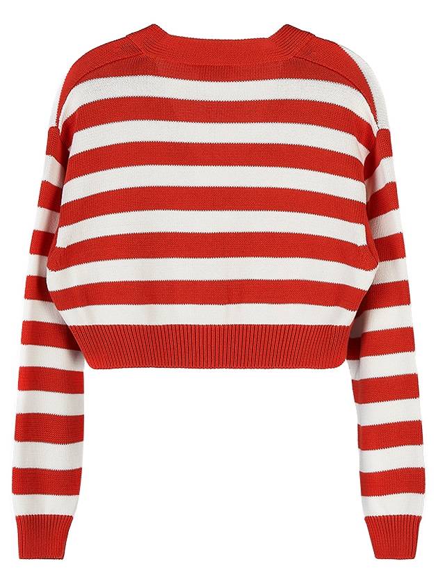 Women's Nautical Stripes Cardigan Red - KENZO - BALAAN 3