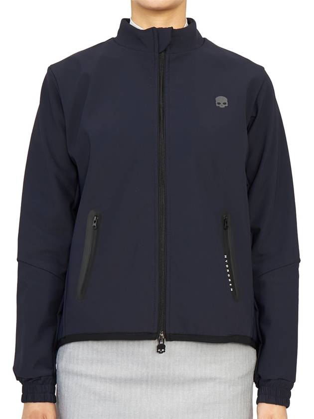 women's brushed zip-up jacket navy - HYDROGEN - BALAAN 2