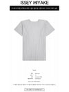 Pleated Fabric Short Sleeve T-Shirt Grey - ISSEY MIYAKE - BALAAN 3