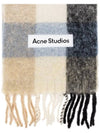 Check Mohair Muffler Blue Beige Black - ACNE STUDIOS - BALAAN 2