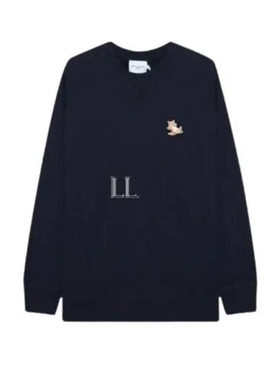 Chillax Fox Patch Classic Sweatshirt Navy - MAISON KITSUNE - BALAAN 2