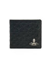 Men's Embossed Of Logo Patch Bicycle Wallet Black - VIVIENNE WESTWOOD - BALAAN.