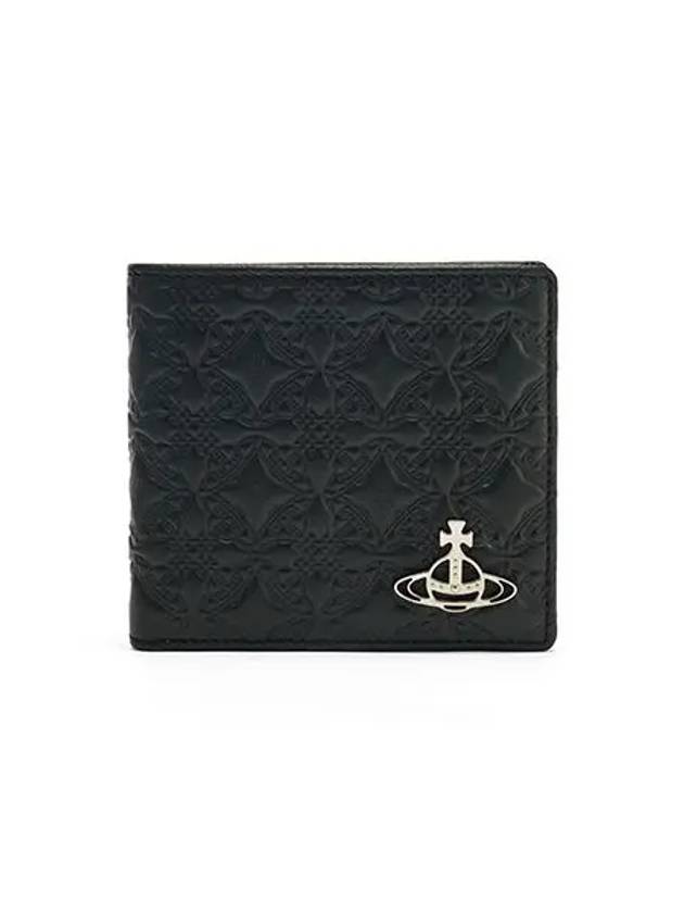 Men's Embossed Of Logo Patch Bicycle Wallet Black - VIVIENNE WESTWOOD - BALAAN.