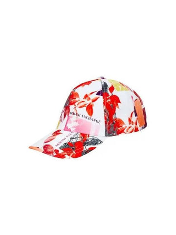 Men's Leaf Print Baseball Cap White 271789 - ARMANI EXCHANGE - BALAAN 1