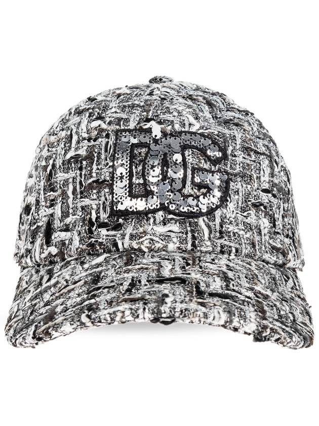 Dolce & Gabbana Tweed Cap With Lurex Thread, Women's, Grey - DOLCE&GABBANA - BALAAN 1