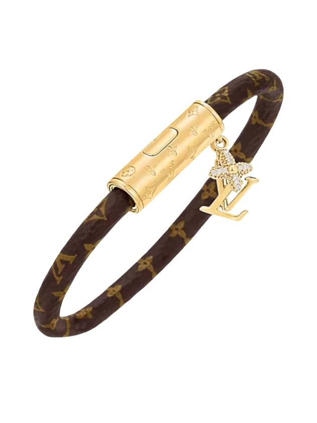 LV Push Monogram Bracelet Gold Brown - LOUIS VUITTON - BALAAN 1