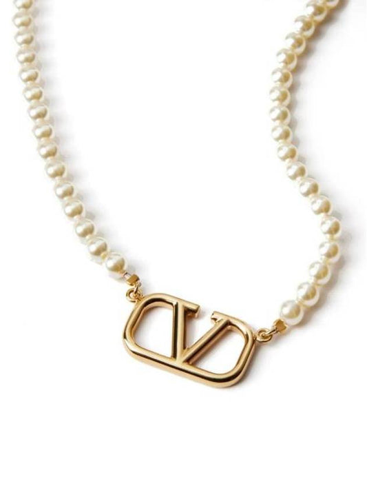 Garavani Pearls Necklace Gold - VALENTINO - BALAAN 1