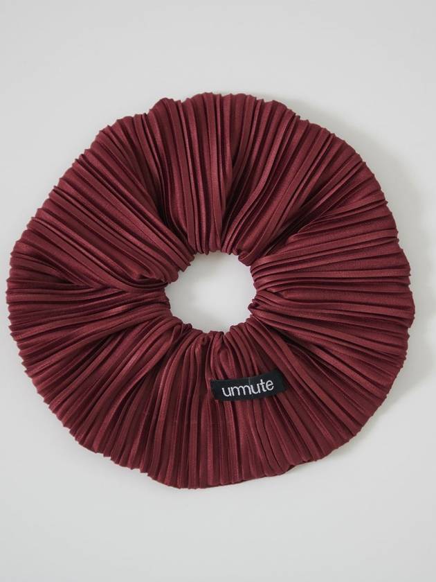 PLEATED BIG SCRUNCHIE BURGUNDY - UNMUTE - BALAAN 4