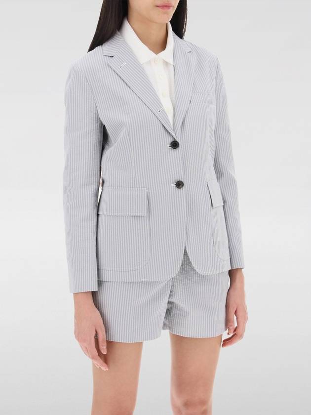 Striped Seersucker Single Breasted Blazer FBC900UF0600 - THOM BROWNE - BALAAN 2