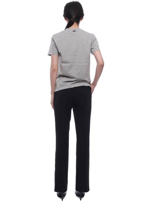 Logo Patch Lightweight Jersey Relaxed Fit Short Sleeve T-Shirt Grey - THOM BROWNE - BALAAN 6