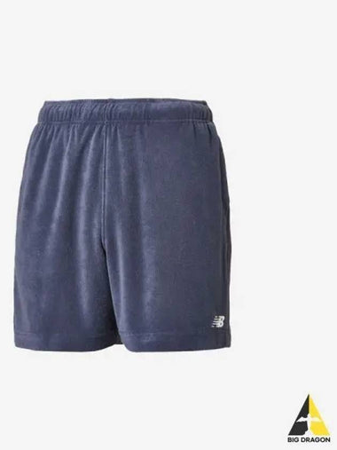 Uni Summer Terry 4 5 Shorts 50 Blue - NEW BALANCE - BALAAN 1