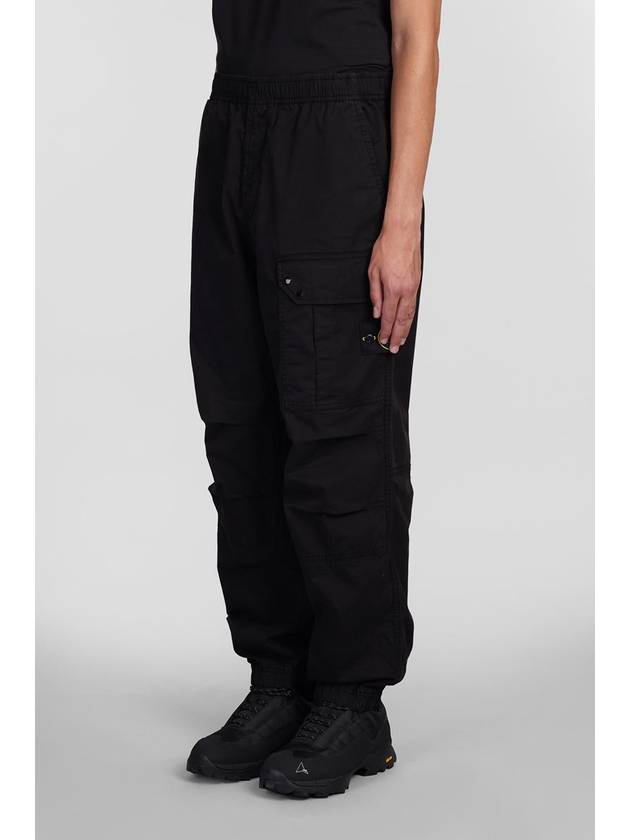 Supima Cotton Twill Stretch TC Straight Pants Black - STONE ISLAND - BALAAN 5