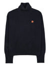 Boke Flower Wool Turtleneck Black - KENZO - BALAAN 10