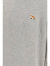 Baby Fox Patch Regular Knit Top Light Grey Melange - MAISON KITSUNE - BALAAN 4