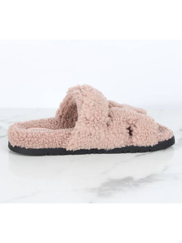 Shearling chypre sandal slippers 37 240 - HERMES - BALAAN 8