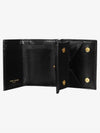 Monogram Quilted Mini Half Wallet Black - SAINT LAURENT - BALAAN 3