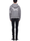 Hector Jacquard Back Diagonal Striped Cotton Zip-up Hoodie Grey - THOM BROWNE - BALAAN 6