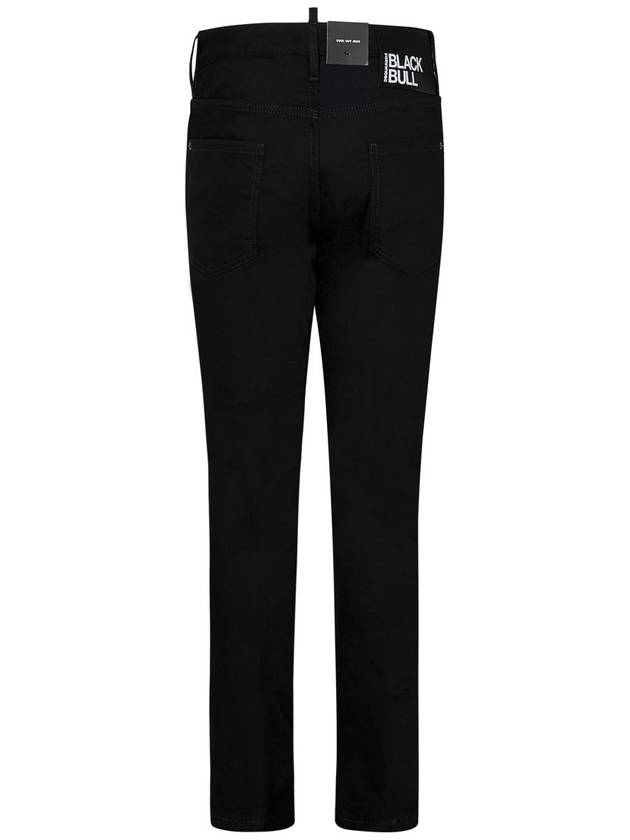 Cotton Back Logo Patch Jeans Black - DSQUARED2 - BALAAN 3