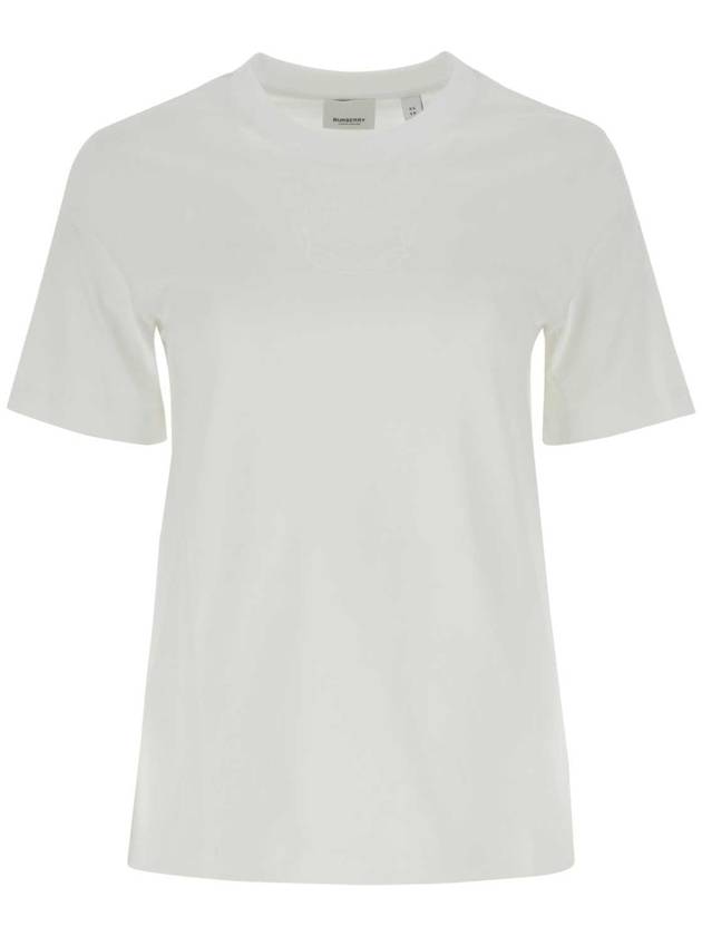 Women's Embroidered Oak Leaf Crest Cotton Short Sleeve T-Shirt White - BURBERRY - BALAAN 2