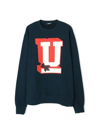 UC2C4891 Navy Logo Printing Sweatshirt - UNDERCOVER - BALAAN 1