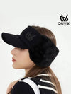 knitted fur sun visor DC4WAP001BK - DUVIK - BALAAN 1