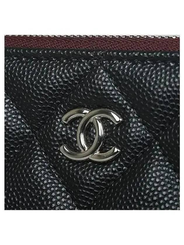 A82545 Classic Caviar Black Silver Logo New Medium Clutch - CHANEL - BALAAN 3