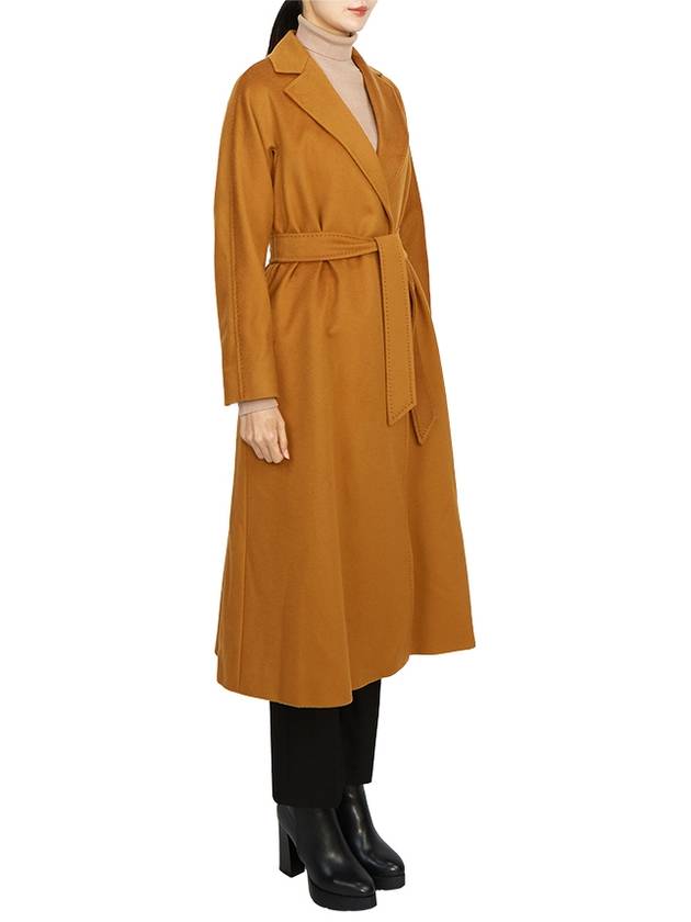 Prater Belted Virgin Wool Single Coat Orange - MAX MARA - BALAAN 5