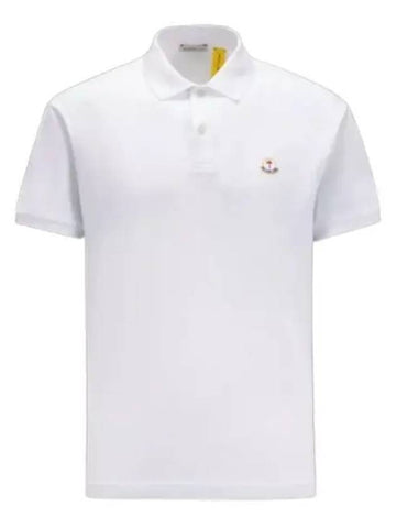 103899 Palm Angels Logo Polo Shirt 8A00002 M3588 001 - MONCLER - BALAAN 1