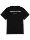 Men's Back Logo Cotton Short Sleeve T-Shirt Black - WOOYOUNGMI - BALAAN 3