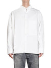 Men's Cable Oxford Cotton Long Sleeve Shirt Optic White - STUDIO NICHOLSON - BALAAN 2