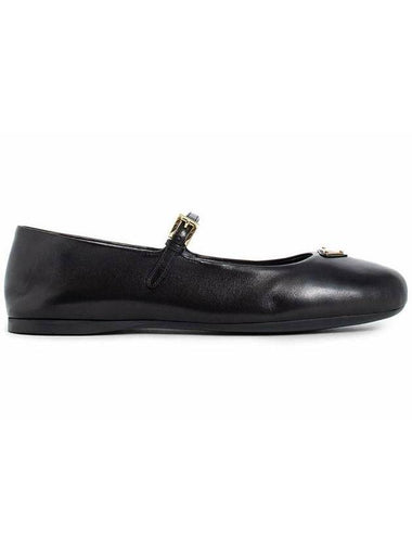 Patent Leather Ballerina Shoes Black - PRADA - BALAAN 1