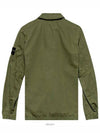 Waffen Patch Two Pocket Cotton Over Zip Up Jacket Sage Green - STONE ISLAND - BALAAN 3