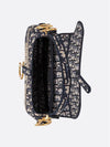 Saddle Oblique Jacquard Shoulder Bag Navy - DIOR - BALAAN 5