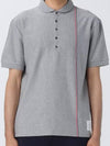 RWB Stripe Polo Shirt Grey - THOM BROWNE - BALAAN 3