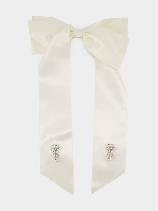 Flower Bow Hair Clip - Simone Rocha - Polyester - Ivory - SIMONE ROCHA - BALAAN 1