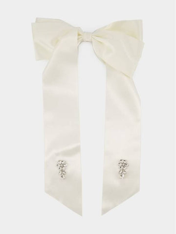 Flower Bow Hair Clip - Simone Rocha - Polyester - Ivory - SIMONE ROCHA - BALAAN 1