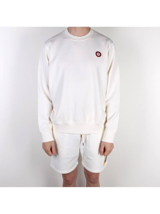 Crewneck Cotton Sweatshirt Ivory - CASABLANCA - BALAAN 2