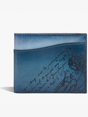 Makore Slim Scritto Leather Wallet - BERLUTI - BALAAN 1