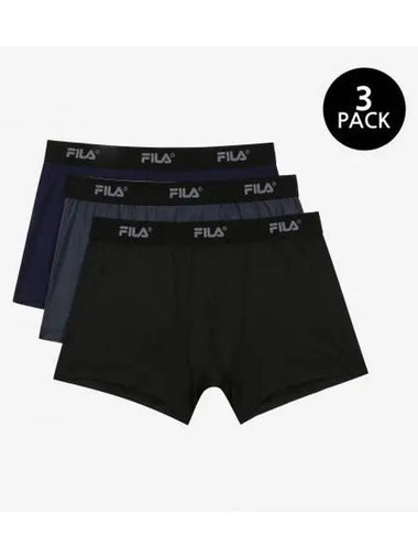 UNDERWEAR Linear Logo Band Draw 3pcs FI4DRF1103MBLK - FILA - BALAAN 1