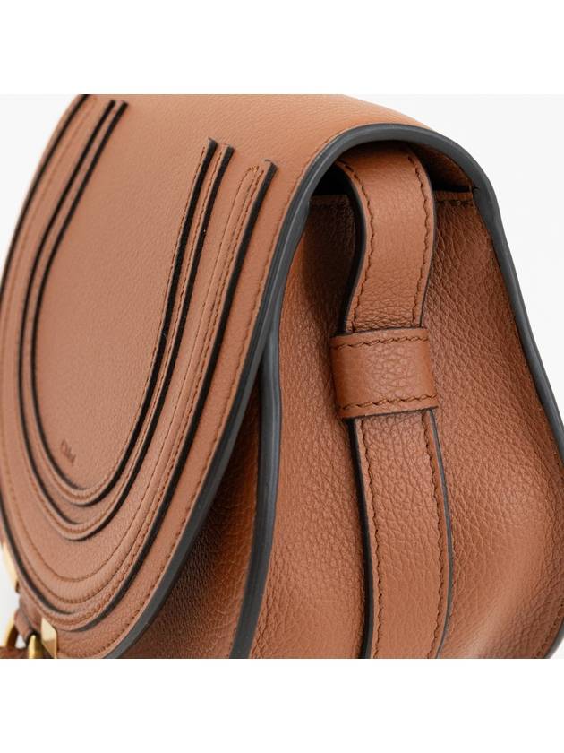 Marcie Saddle Small Grained Leather Cross Bag Tan - CHLOE - BALAAN 7