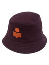 Hailey Embroidered Logo Bucket Hat Purple - ISABEL MARANT - BALAAN 2