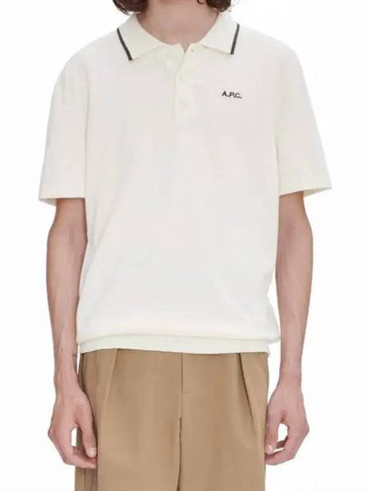 Flynn Cotton Polo Shirt White - A.P.C. - BALAAN 2