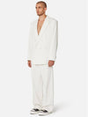 Double Brested Tailored Jacket White - AMI - BALAAN 5