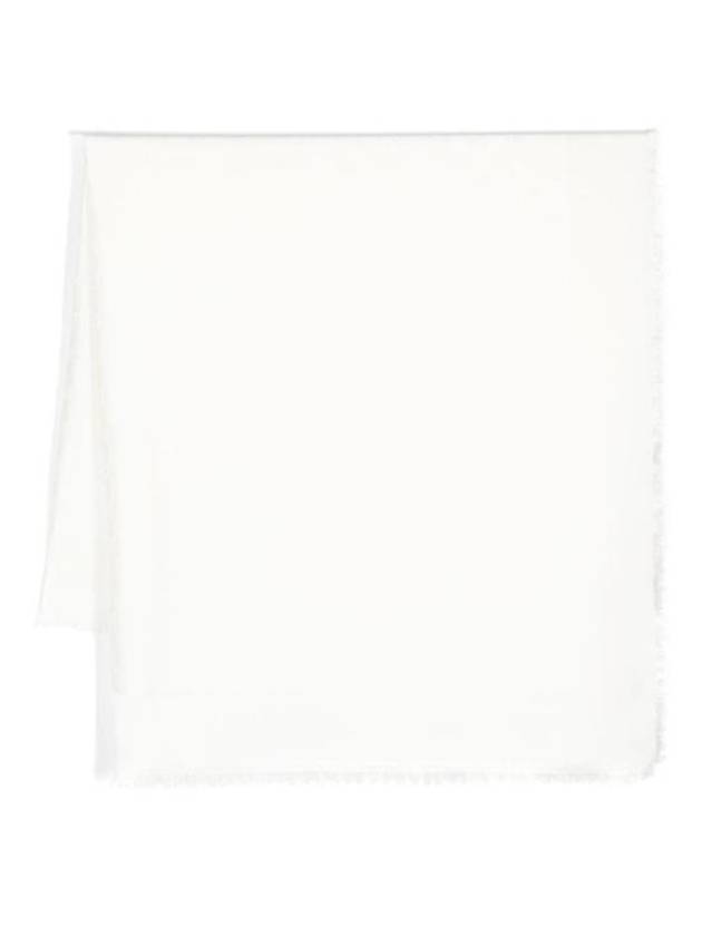 Silk Cotton Jacquard Muffler White - GUCCI - BALAAN 2