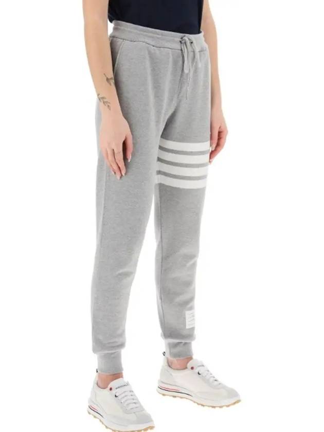 Women's Engineer 4 Bar Cotton Loopback Knit Track Pants Grey - THOM BROWNE - BALAAN 3