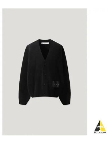 Hairy raccoon knit cardigan BLACK - IRO - BALAAN 1