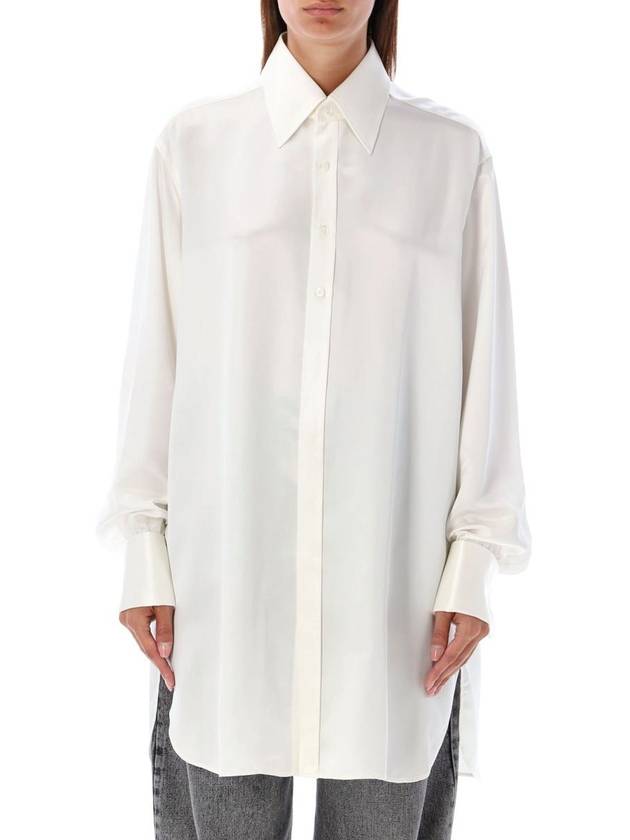 Maison Margiela Silk Long Shirt - MAISON MARGIELA - BALAAN 1