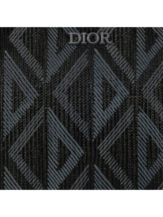 A5 Triangle CD Diamond Canvas Clutch Bag Black - DIOR - BALAAN 6