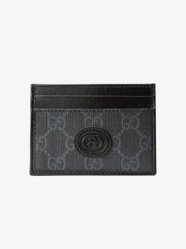 Interlocking G Detail House Logo Card Wallet Black - GUCCI - BALAAN 2